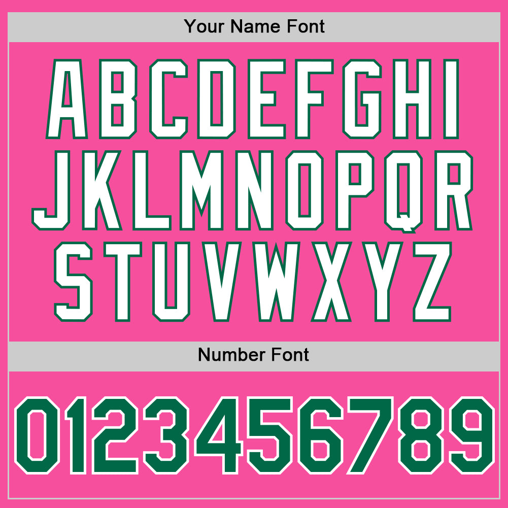 Custom Pink Kelly Green-White 3D Pattern Design Gradient Style Twinkle Star Authentic Baseball Jersey view 5