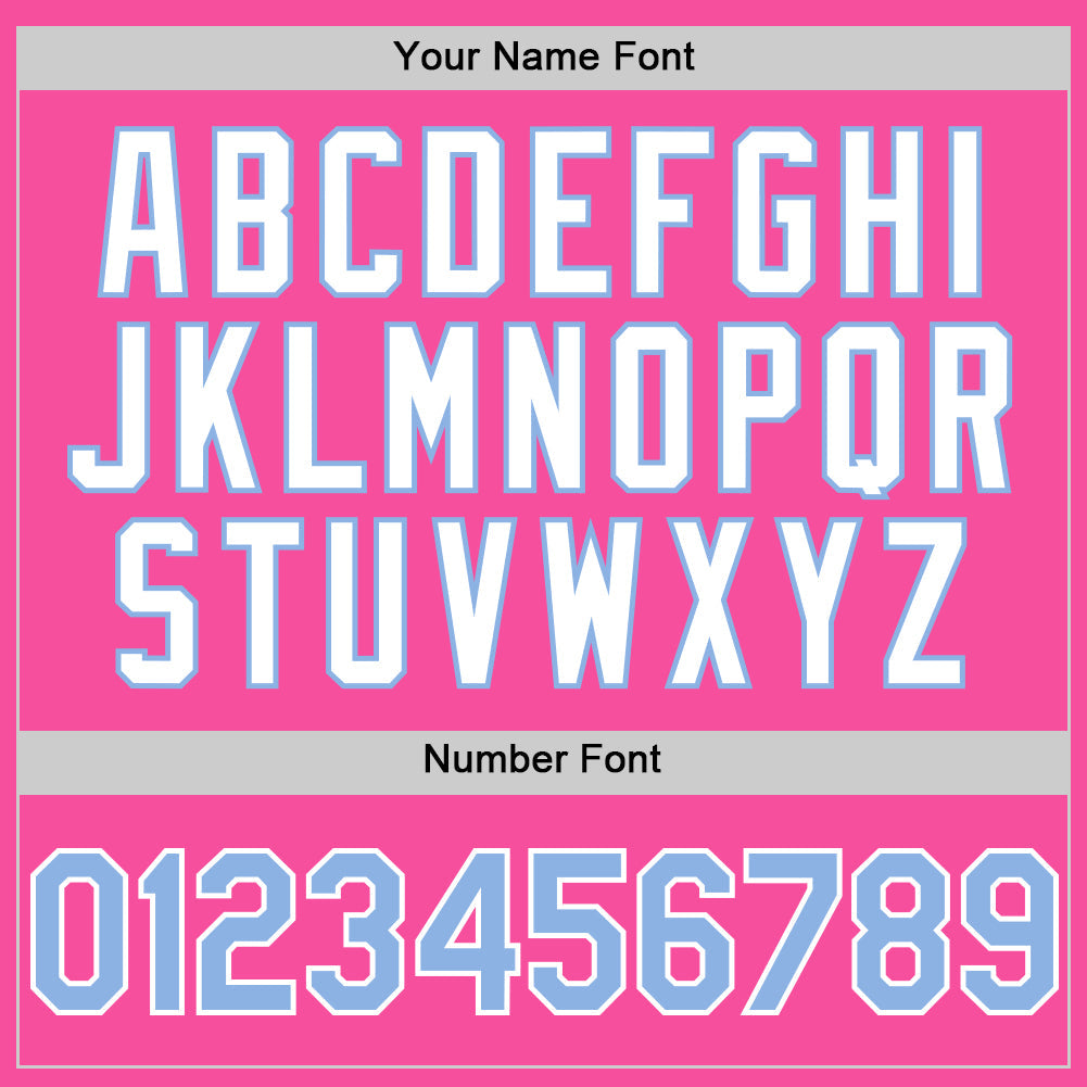 Custom Pink Light Blue-White 3D Pattern Design Gradient Style Twinkle Star Authentic Baseball Jersey view 5