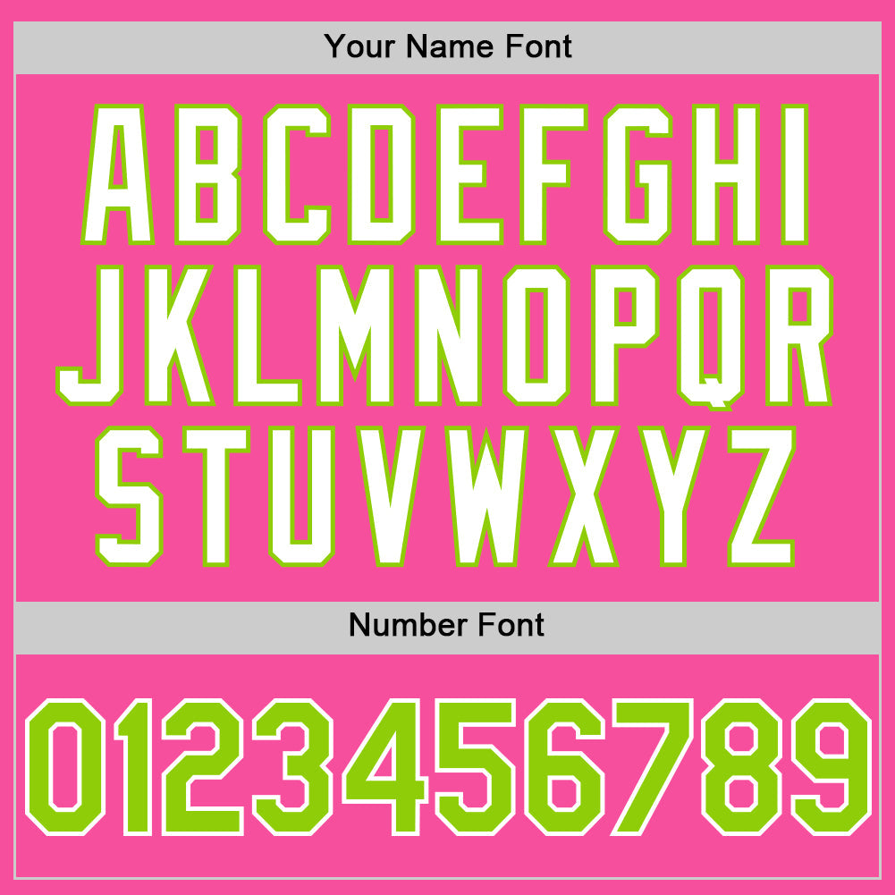 Custom Pink Neon Green-White 3D Pattern Design Gradient Style Twinkle Star Authentic Baseball Jersey view 5