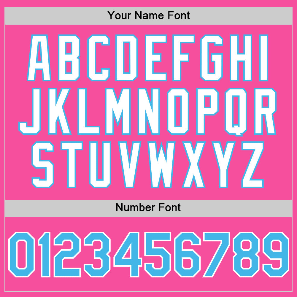 Custom Pink Sky Blue-White 3D Pattern Design Gradient Style Twinkle Star Authentic Baseball Jersey view 5