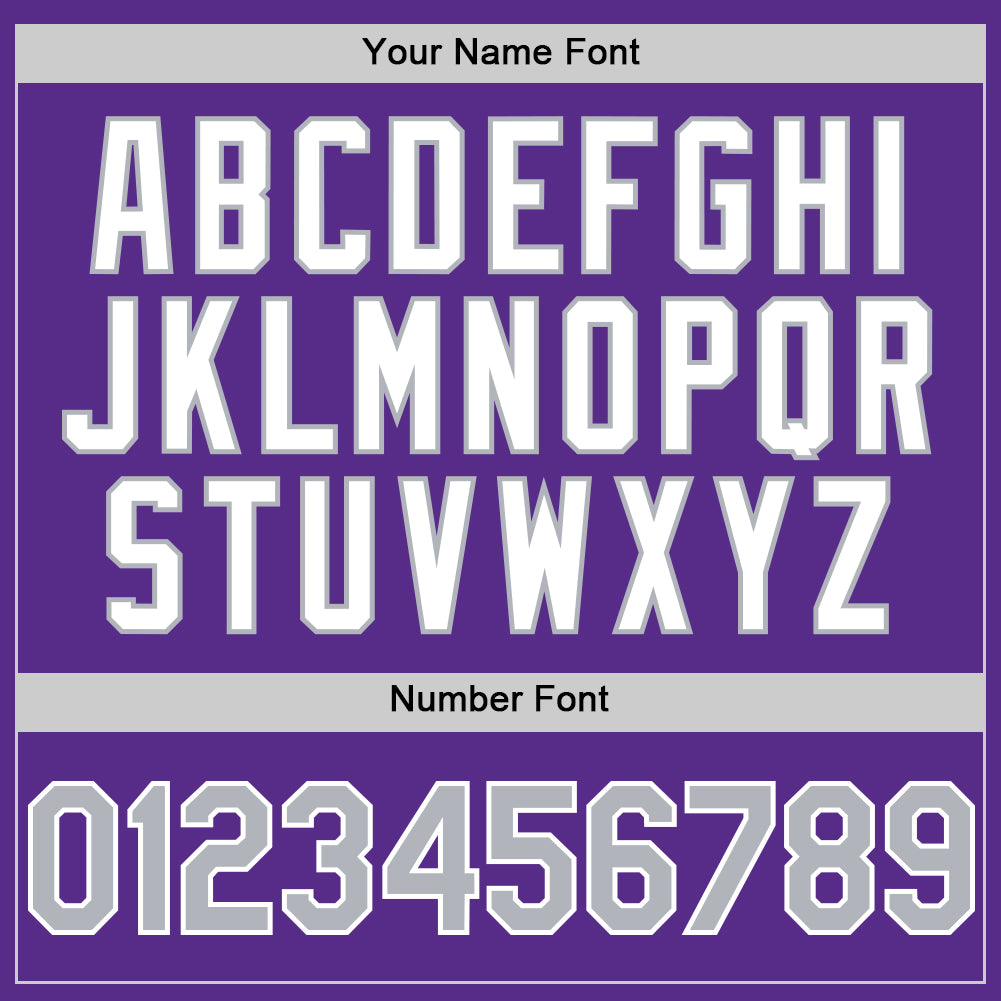 Custom Purple Gray-White 3D Pattern Design Gradient Style Twinkle Star Authentic Baseball Jersey view 5