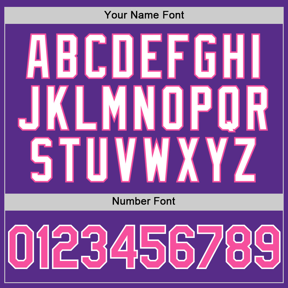 Custom Purple Pink-White 3D Pattern Design Gradient Style Twinkle Star Authentic Baseball Jersey view 5