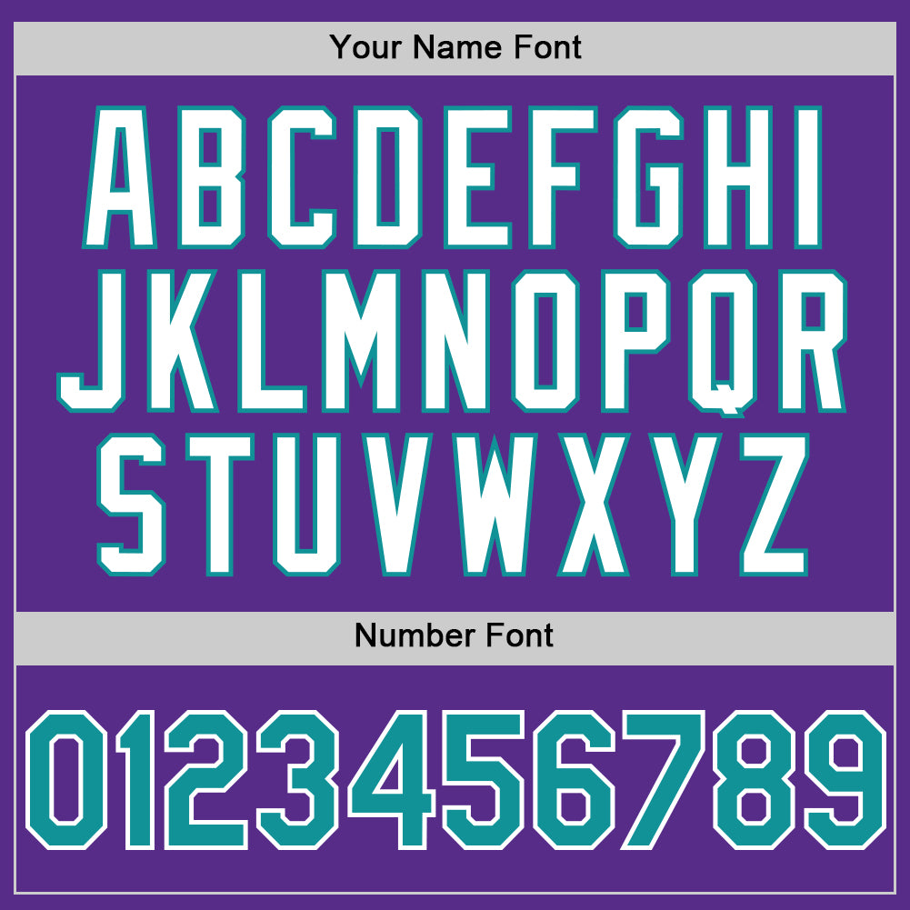 Custom Purple Teal-White 3D Pattern Design Gradient Style Twinkle Star Authentic Baseball Jersey view 5