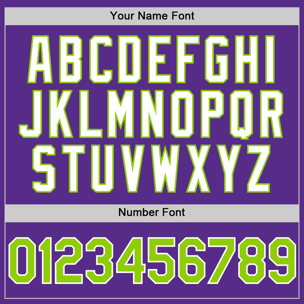 Custom Purple Neon Green-White 3D Pattern Design Gradient Style Twinkle Star Authentic Baseball Jersey view 5