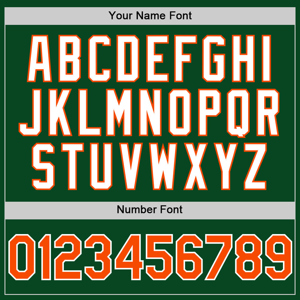 Custom Green Orange-White 3D Pattern Design Gradient Style Twinkle Star Authentic Baseball Jersey view 5