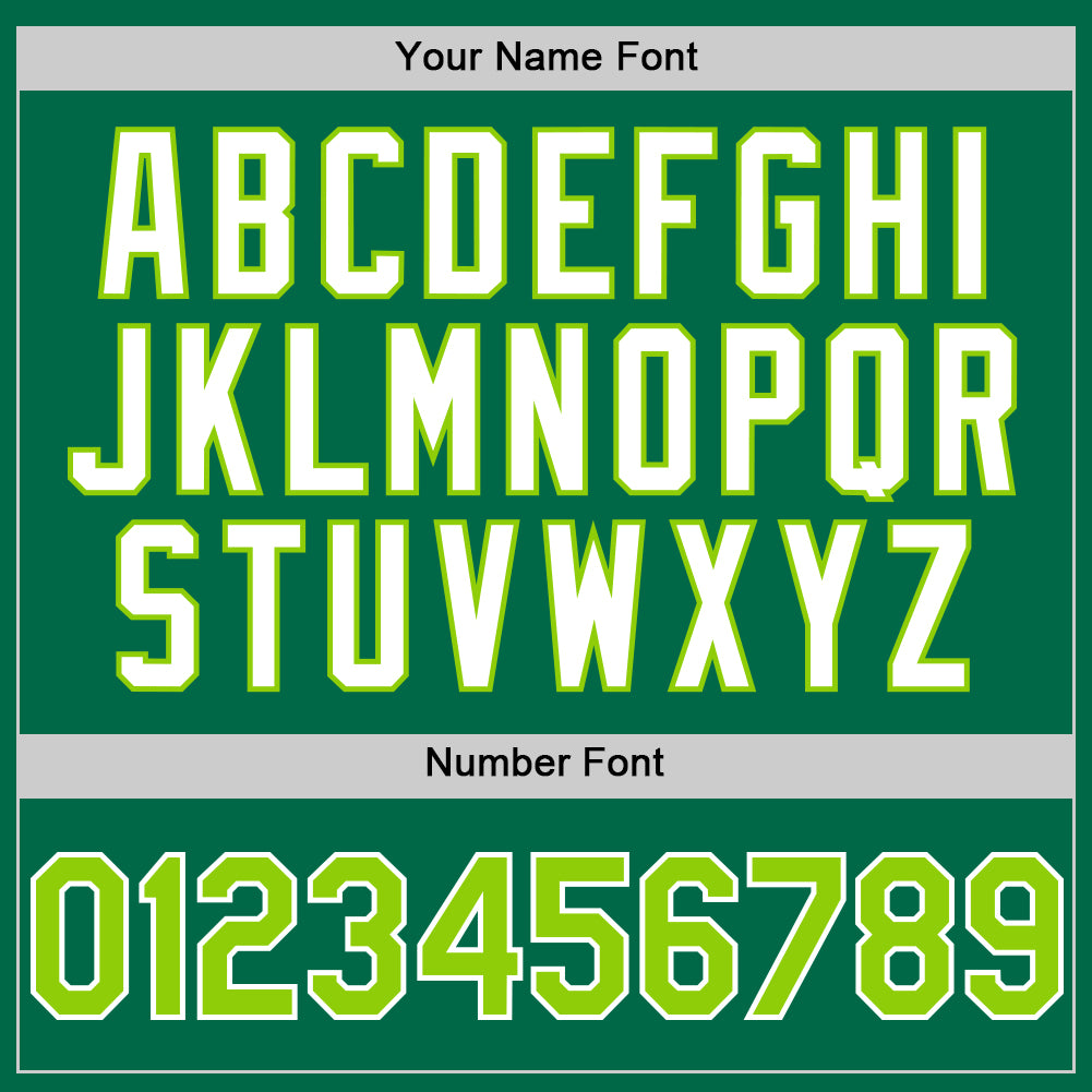 Custom Kelly Green Neon Green-White 3D Pattern Design Gradient Style Twinkle Star Authentic Baseball Jersey view 5