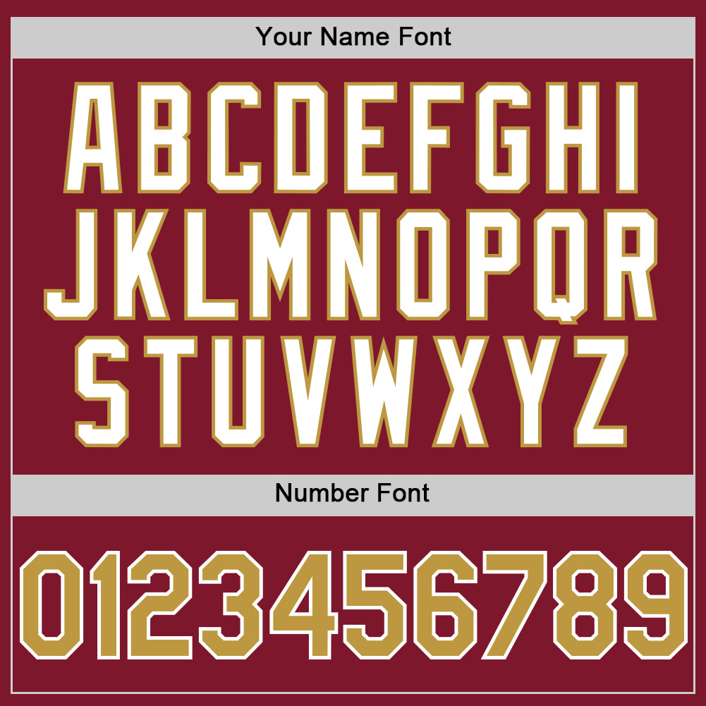 Custom Crimson Old Gold-White 3D Pattern Design Gradient Style Twinkle Star Authentic Baseball Jersey view 5