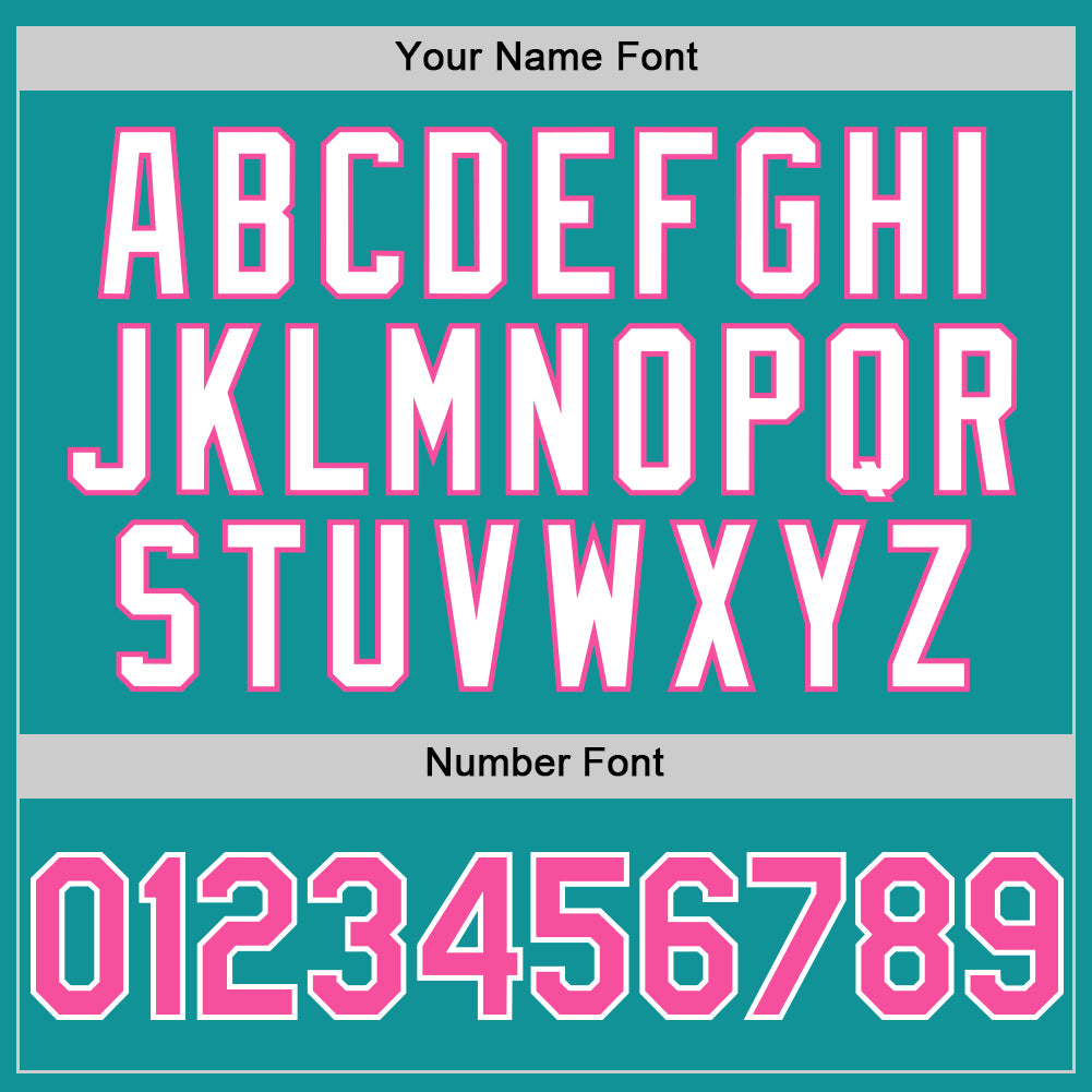 Custom Teal Pink-White 3D Pattern Design Gradient Style Twinkle Star Authentic Baseball Jersey view 5