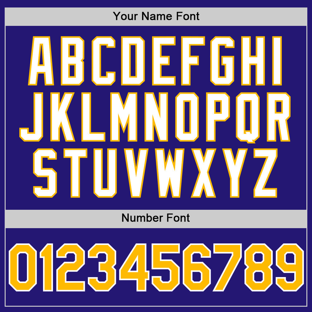 Custom Dark Purple Gold-White 3D Pattern Design Gradient Style Twinkle Star Authentic Baseball Jersey view 5