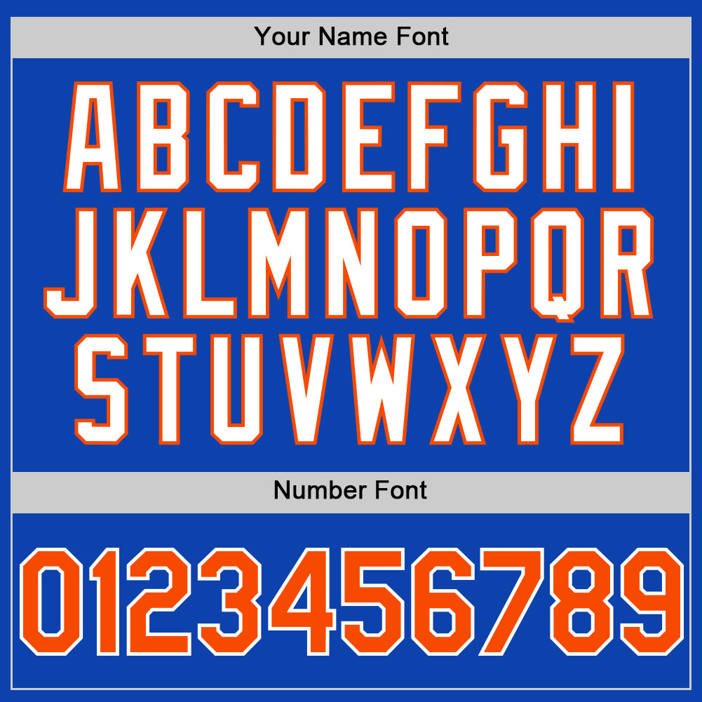 Custom Thunder Blue Orange-White 3D Pattern Design Gradient Style Twinkle Star Authentic Baseball Jersey view 5