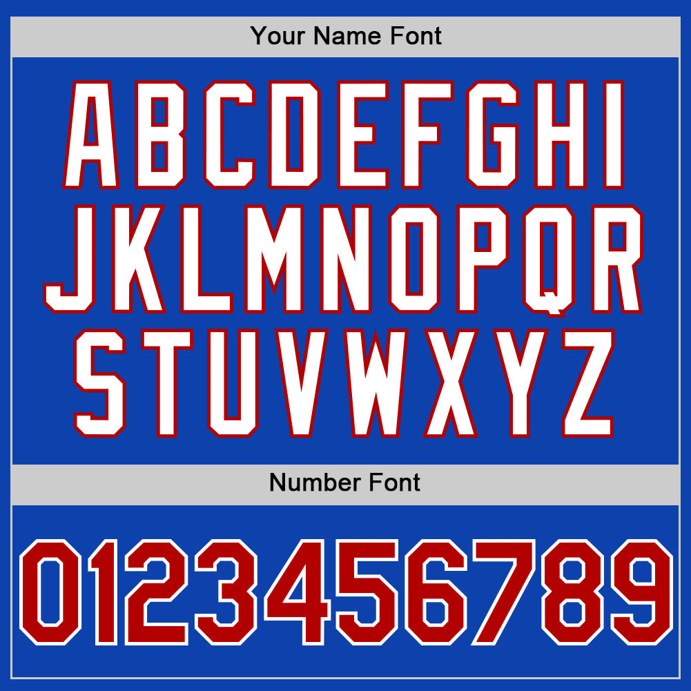 Custom Thunder Blue Red-White 3D Pattern Design Gradient Style Twinkle Star Authentic Baseball Jersey view 5