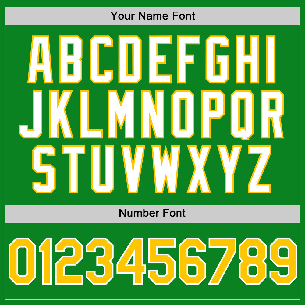 Custom Grass Green Yellow-White 3D Pattern Design Gradient Style Twinkle Star Authentic Baseball Jersey view 5