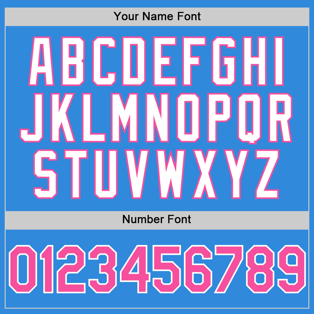 Custom Electric Blue Pink-White 3D Pattern Design Gradient Style Twinkle Star Authentic Baseball Jersey view 5