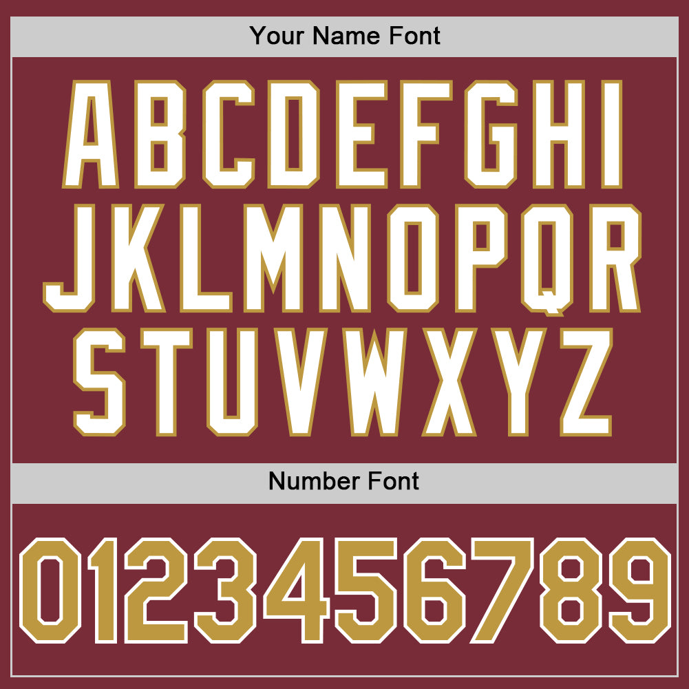 Custom Burgundy Old Gold-White 3D Pattern Design Gradient Style Twinkle Star Authentic Baseball Jersey view 5