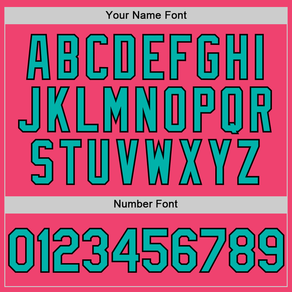 Custom Neon Pink Aqua-Black 3D Pattern Design Gradient Style Twinkle Star Authentic Baseball Jersey view 5
