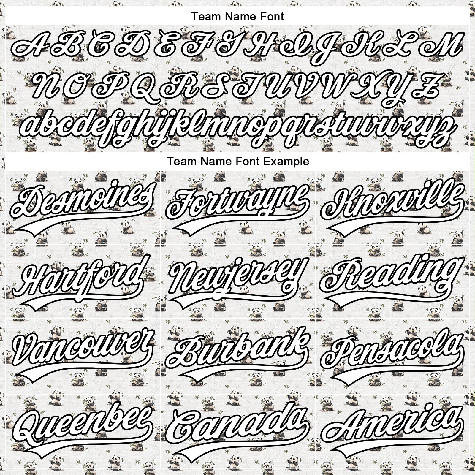 Custom White Black 3D Pattern Design Animal Panda Authentic Baseball Jersey view 4