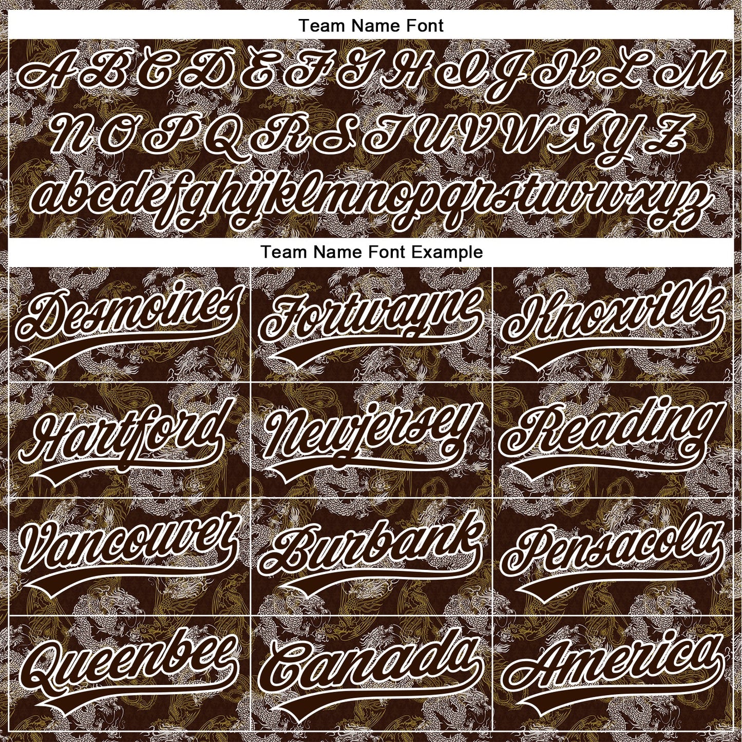 Custom Brown White 3D Pattern Design Animal Loongfeng Authentic Baseball Jersey view 4