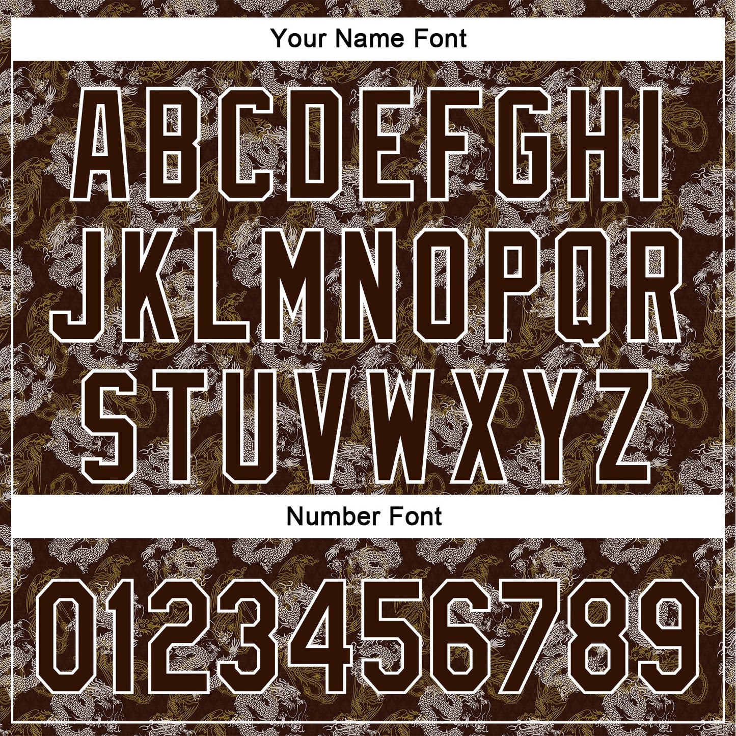Custom Brown White 3D Pattern Design Animal Loongfeng Authentic Baseball Jersey view 5