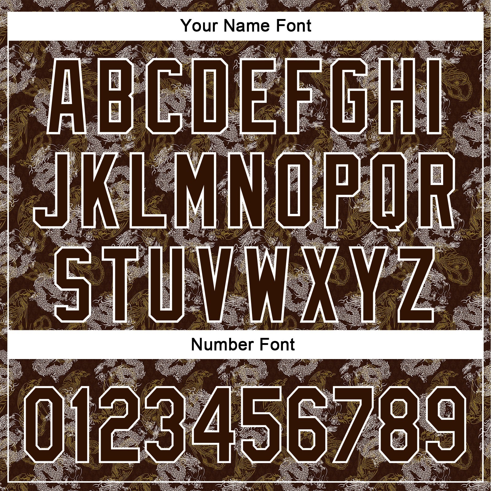 Custom Brown White 3D Pattern Design Animal Loongfeng Authentic Baseball Jersey view 5
