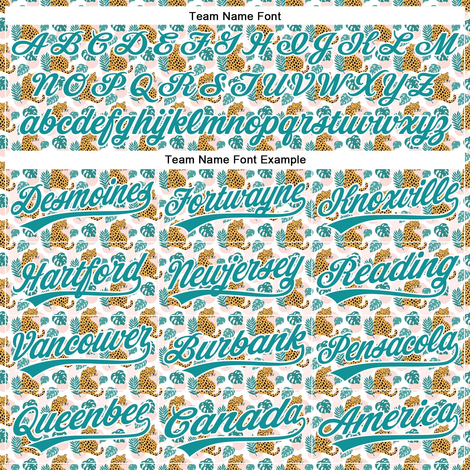 Custom White Teal 3D Pattern Design Animal Leopard Authentic Baseball Jersey view 4