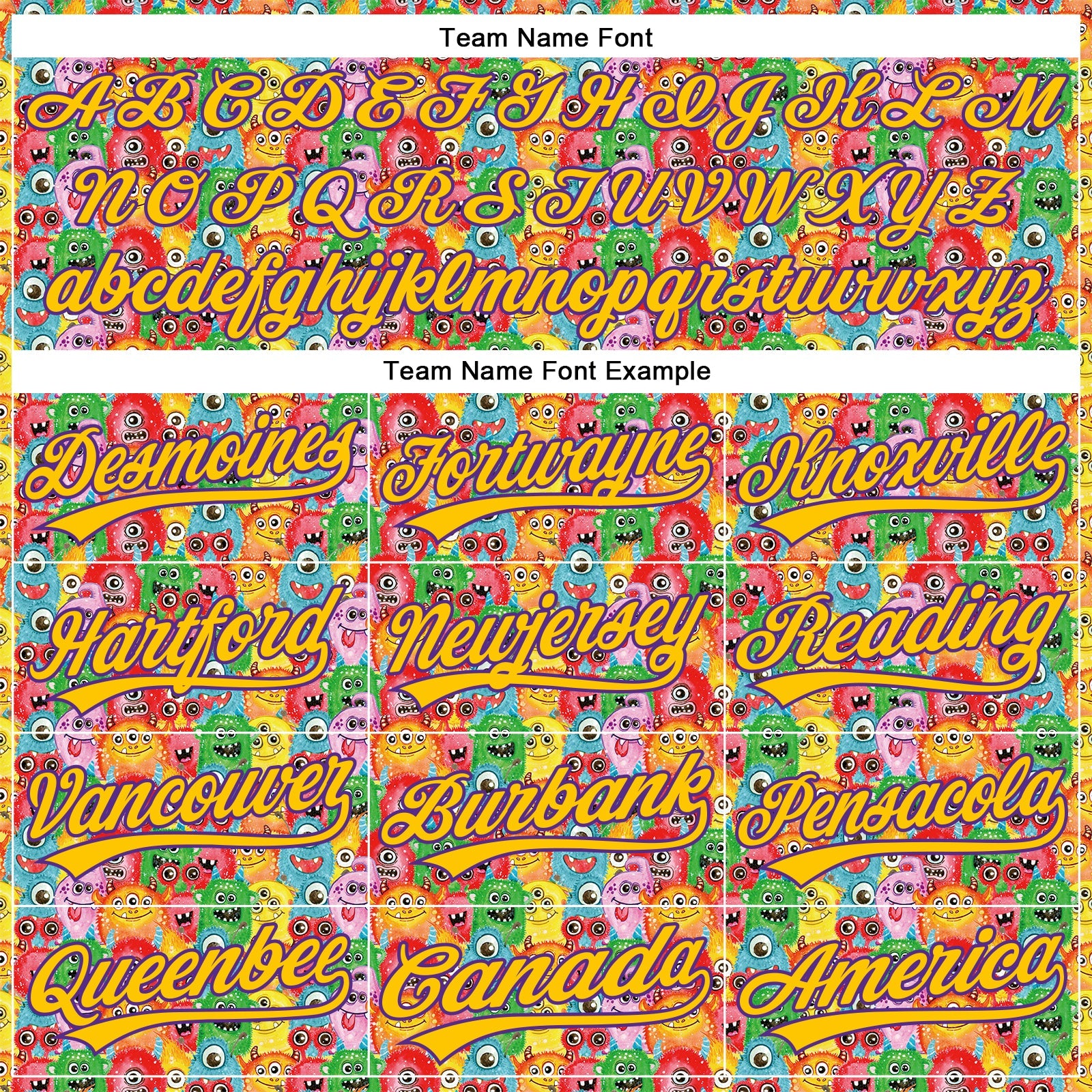 Custom Pink Yellow-Purple 3D Pattern Design Animal Funny Monster Authentic Baseball Jersey view 4