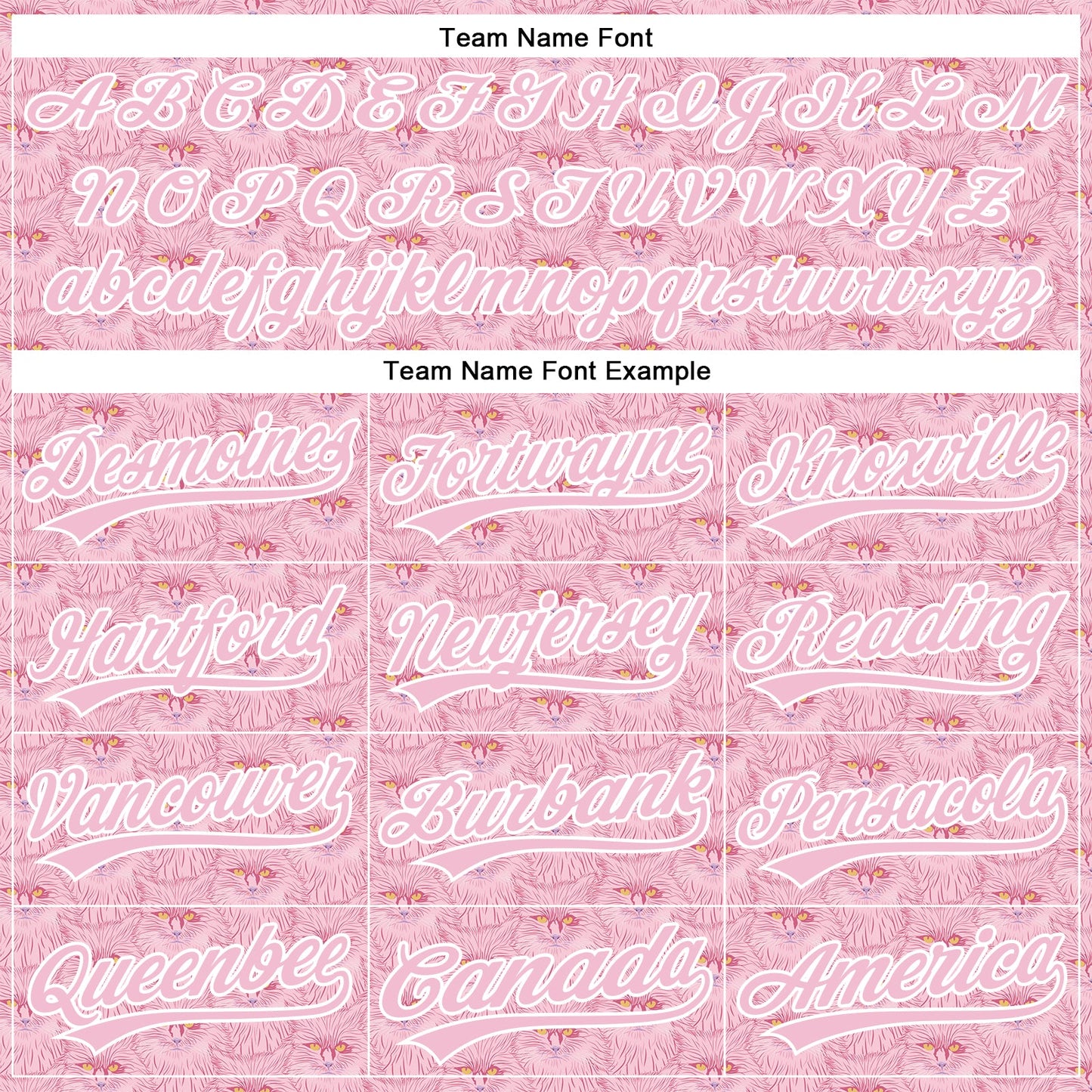 Custom Light Pink White 3D Pattern Design Animal Cat Authentic Baseball Jersey view 4