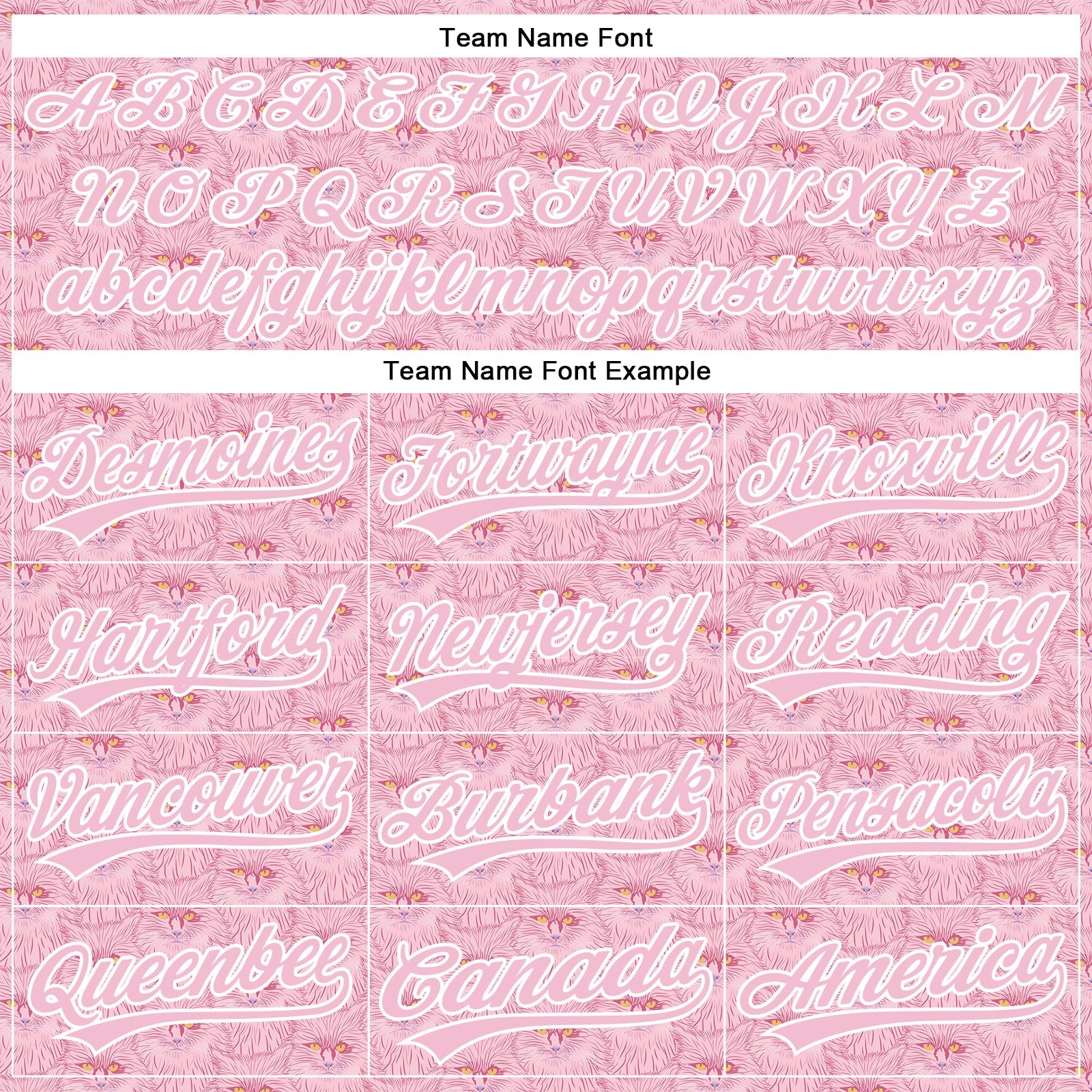 Custom Light Pink White 3D Pattern Design Animal Cat Authentic Baseball Jersey view 4