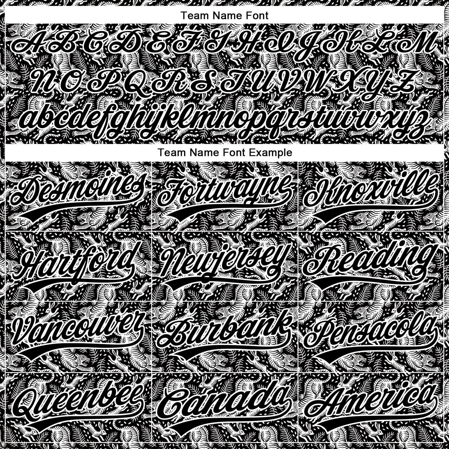 Custom Black White 3D Pattern Design Animal Tiger And Rabbit Authentic Baseball Jersey view 4