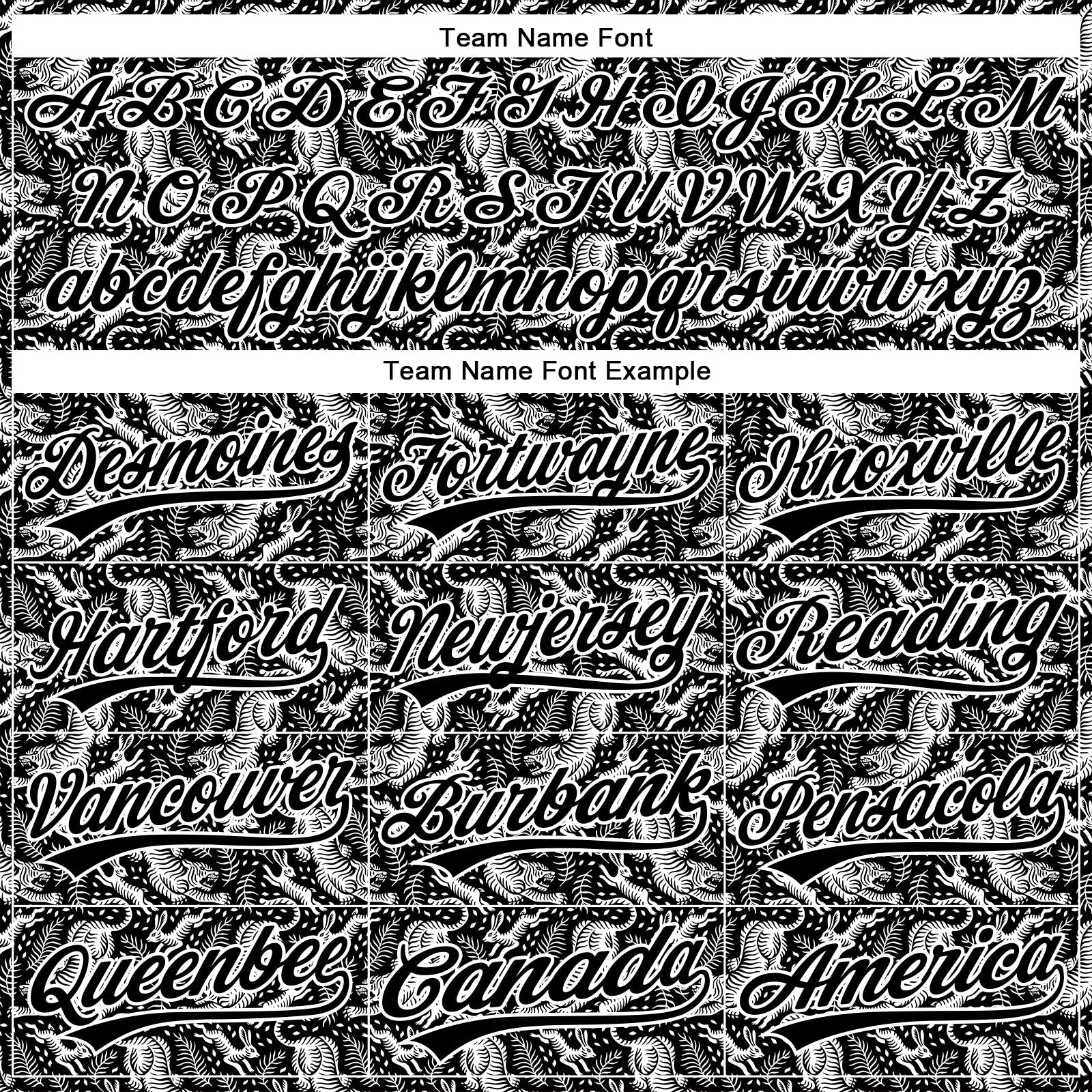 Custom Black White 3D Pattern Design Animal Tiger And Rabbit Authentic Baseball Jersey view 4