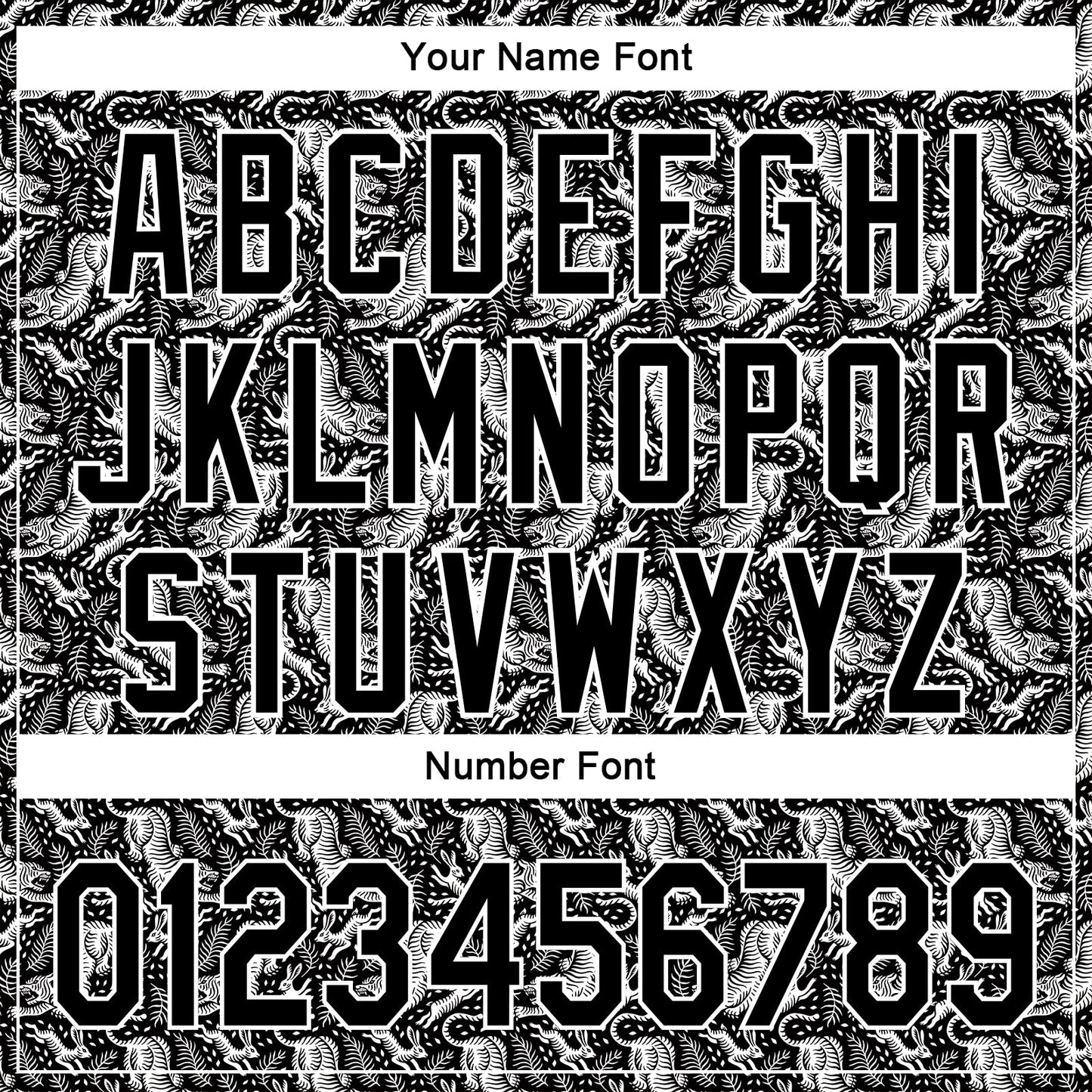 Custom Black White 3D Pattern Design Animal Tiger And Rabbit Authentic Baseball Jersey view 5