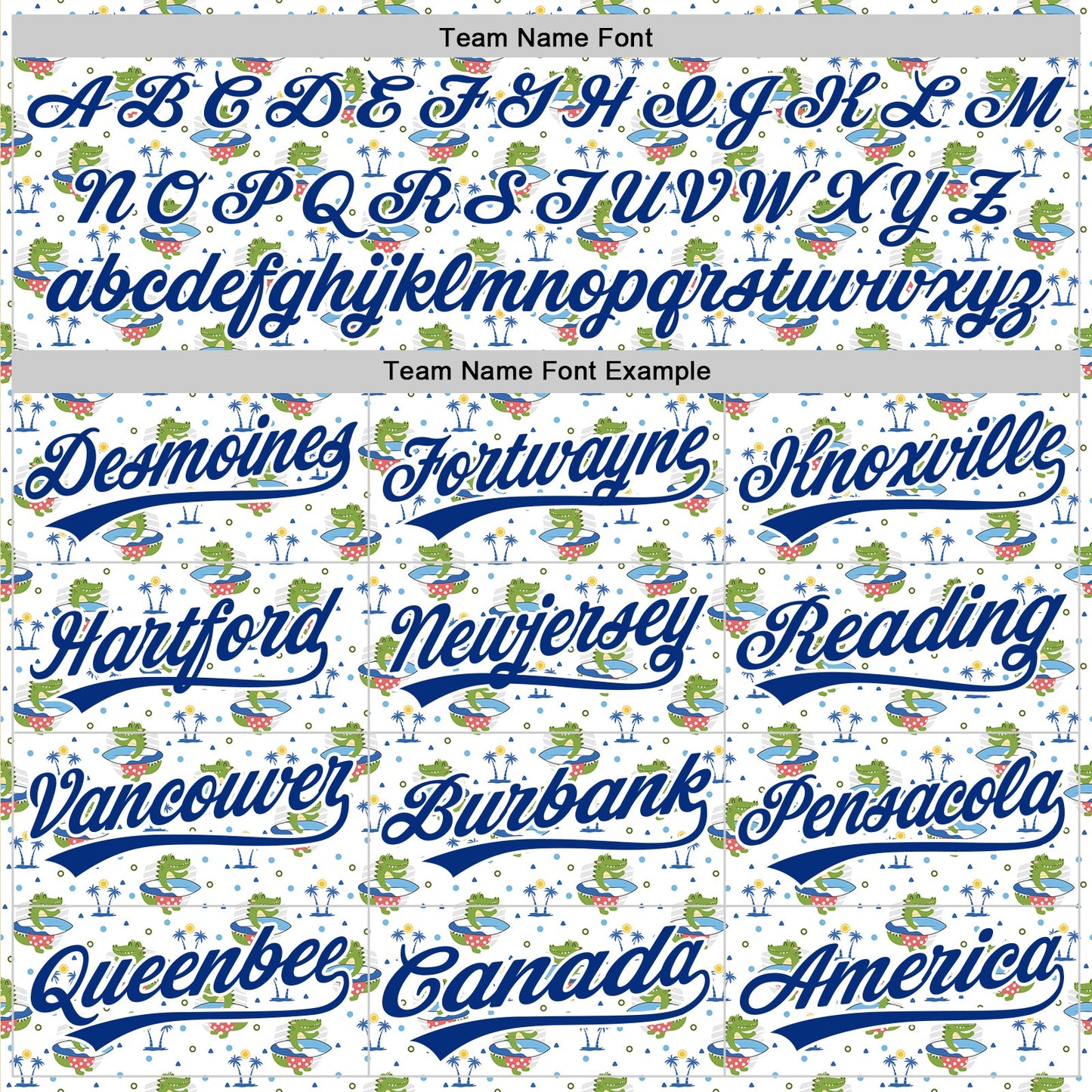 Custom White Royal 3D Pattern Design Animal Crocodile Surfing Authentic Baseball Jersey view 4