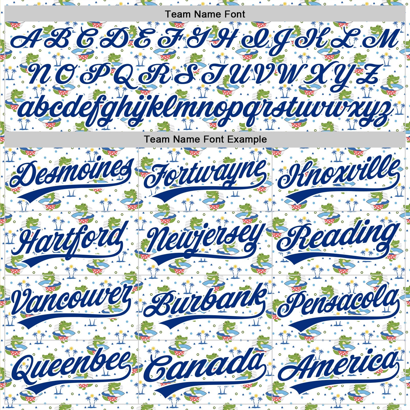 Custom White Royal 3D Pattern Design Animal Crocodile Surfing Authentic Baseball Jersey view 4