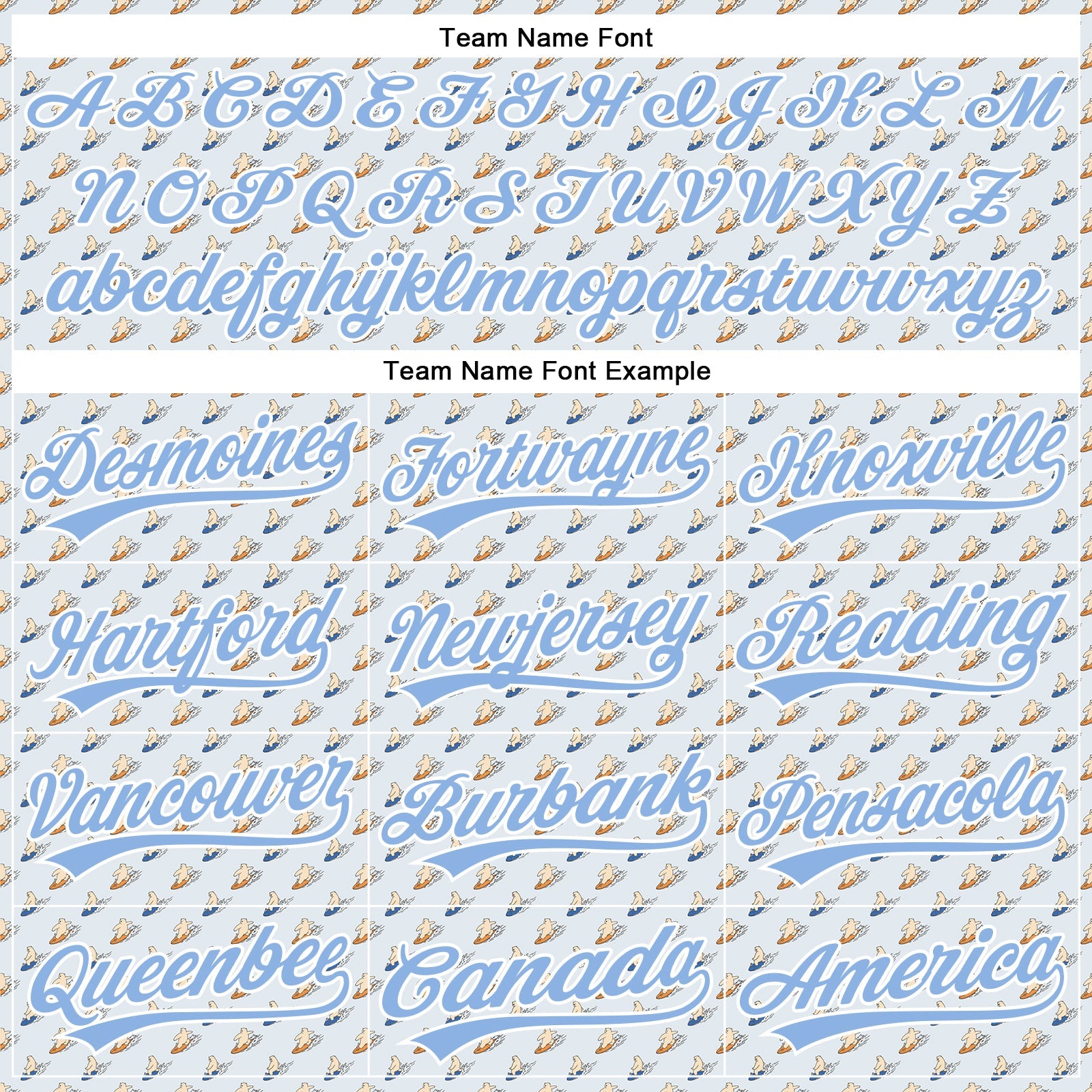 Custom Gray Light Blue-White 3D Pattern Design Animal Bear Surfing Authentic Baseball Jersey view 4