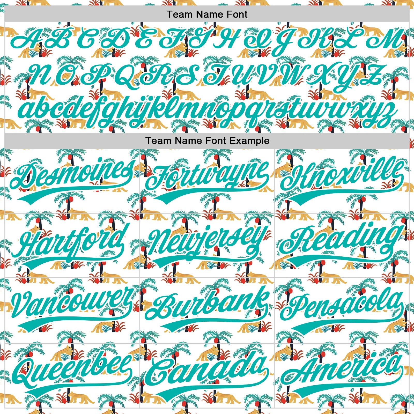 Custom White Aqua 3D Pattern Design Animal Leopard And Hawaii Palm Trees Authentic Baseball Jersey view 4