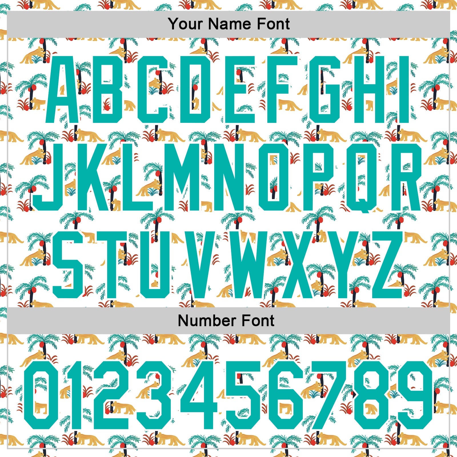 Custom White Aqua 3D Pattern Design Animal Leopard And Hawaii Palm Trees Authentic Baseball Jersey view 5