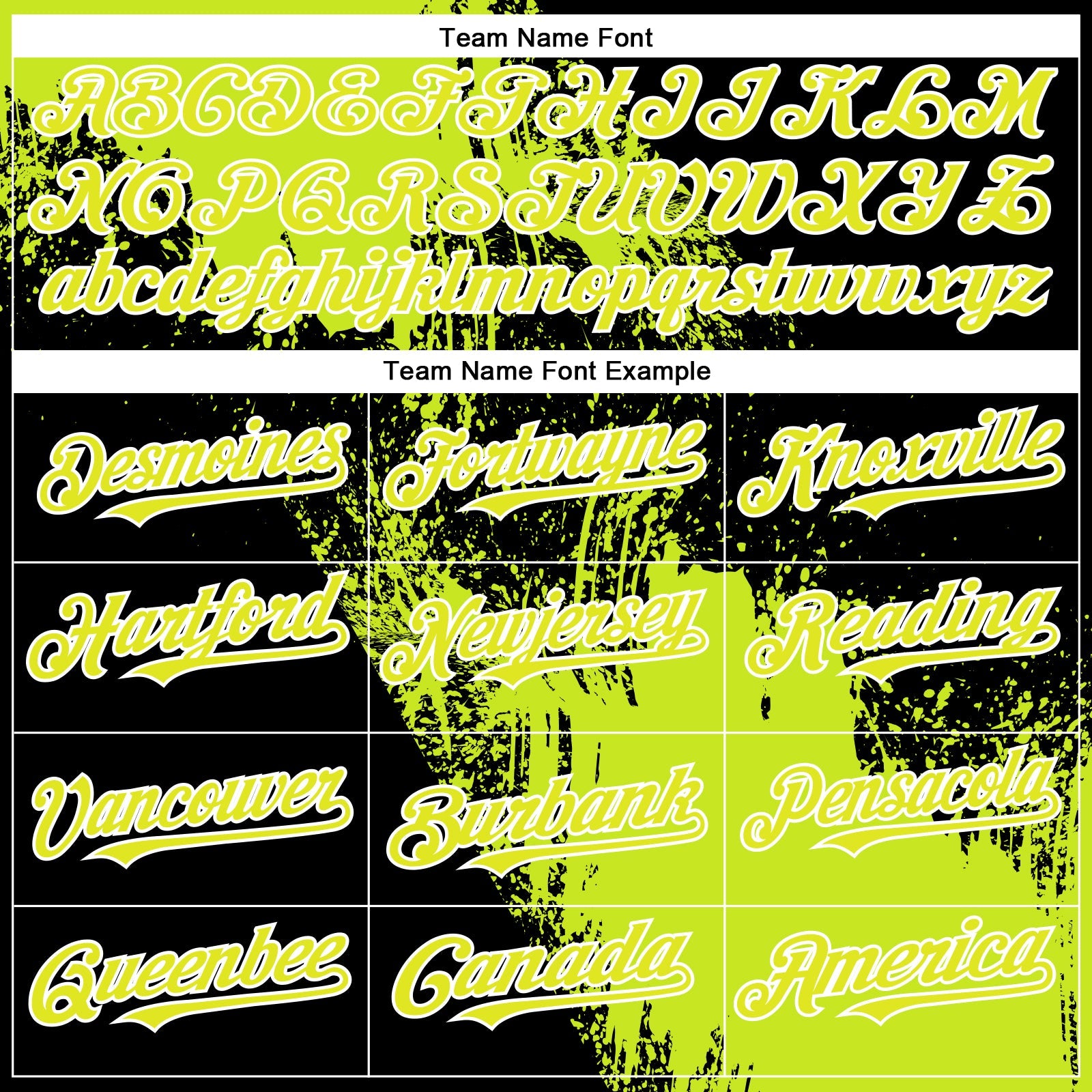 Custom Neon Yellow Black-White 3D Pattern Design Abstract Brush Stroke Authentic Baseball Jersey view 4