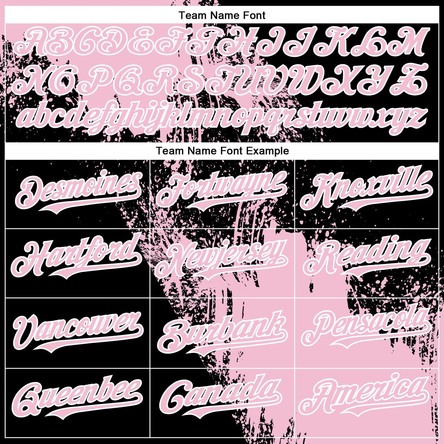 Custom Light Pink Black-White 3D Pattern Design Abstract Brush Stroke Authentic Baseball Jersey view 4