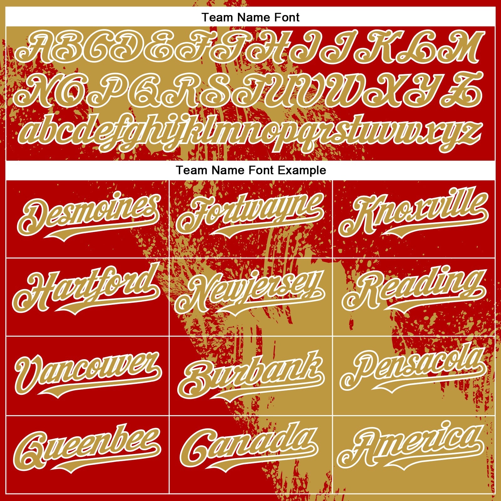 Custom Old Gold Red-White 3D Pattern Design Abstract Brush Stroke Authentic Baseball Jersey view 4