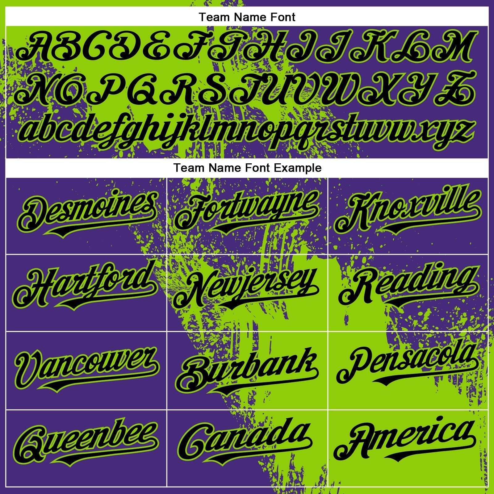Custom Neon Green Black-Purple 3D Pattern Design Abstract Brush Stroke Authentic Baseball Jersey view 4