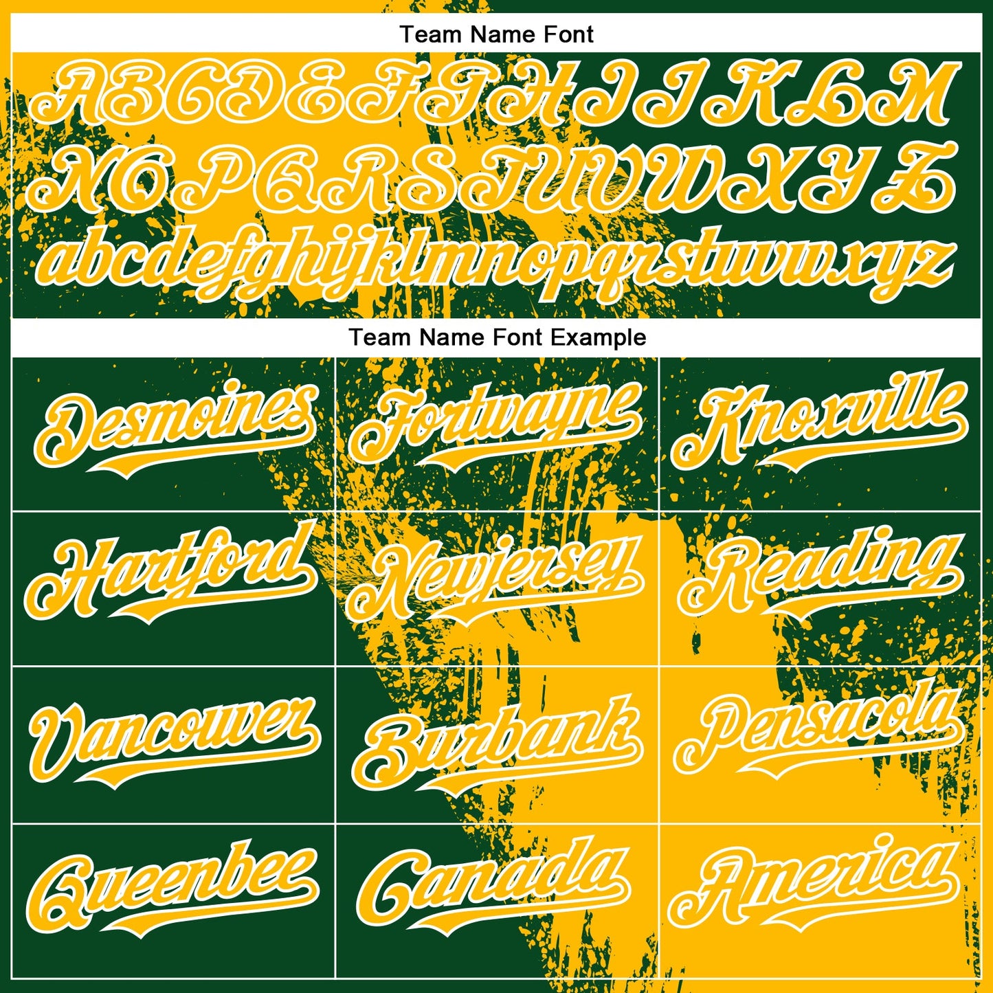 Custom Gold Green-White 3D Pattern Design Abstract Brush Stroke Authentic Baseball Jersey view 4