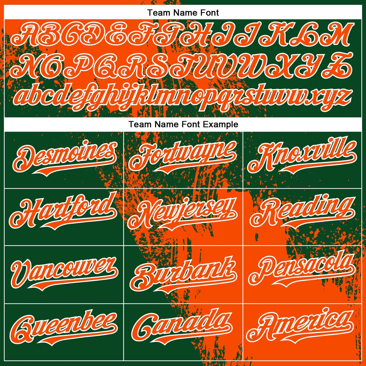 Custom Orange Green-White 3D Pattern Design Abstract Brush Stroke Authentic Baseball Jersey view 4
