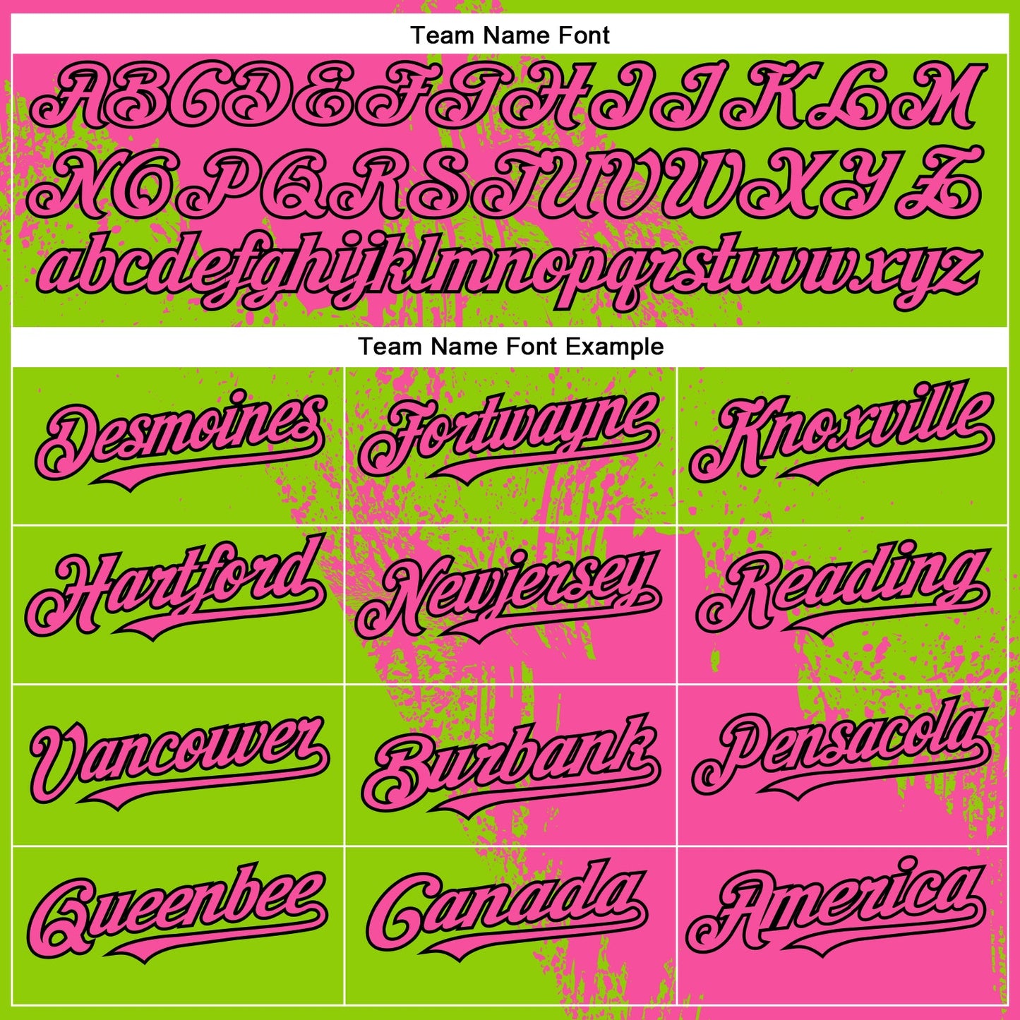 Custom Pink Neon Green-Black 3D Pattern Design Abstract Brush Stroke Authentic Baseball Jersey view 4