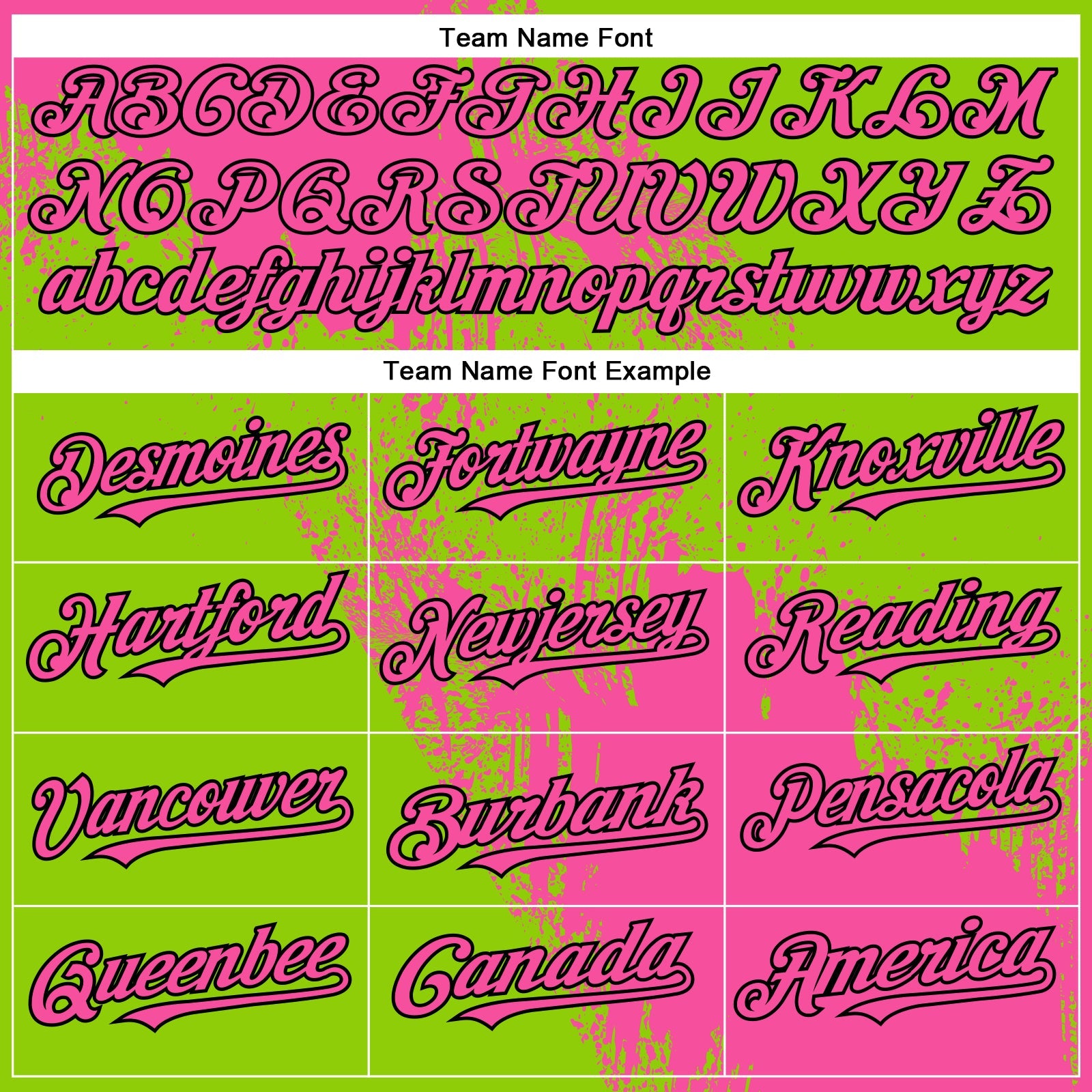Custom Pink Neon Green-Black 3D Pattern Design Abstract Brush Stroke Authentic Baseball Jersey view 4