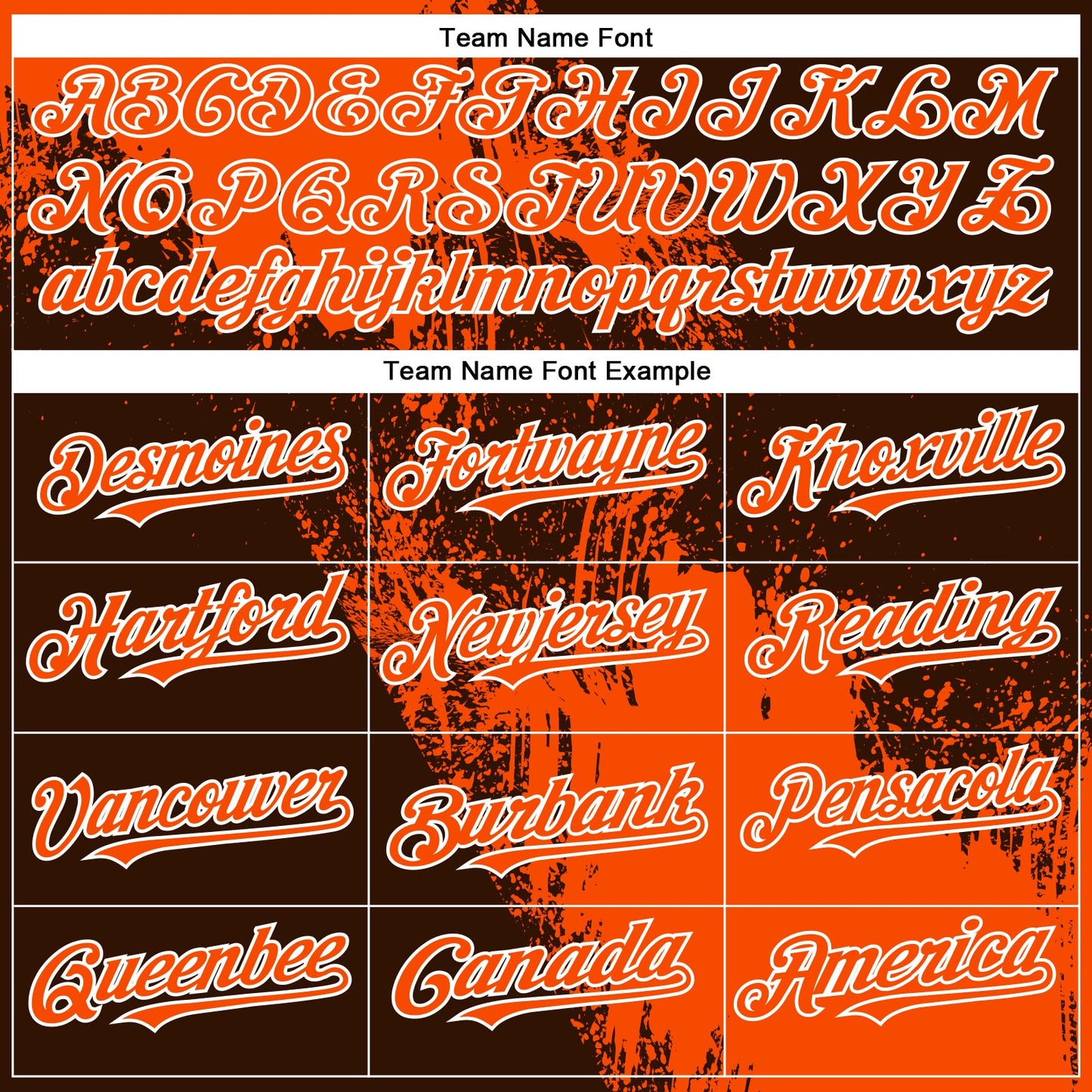 Custom Orange Brown-White 3D Pattern Design Abstract Brush Stroke Authentic Baseball Jersey view 4