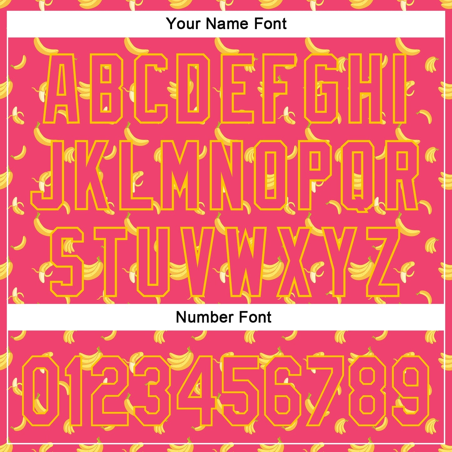 Custom Neon Pink Yellow 3D Pattern Design Fruit Banana Authentic Baseball Jersey view 5