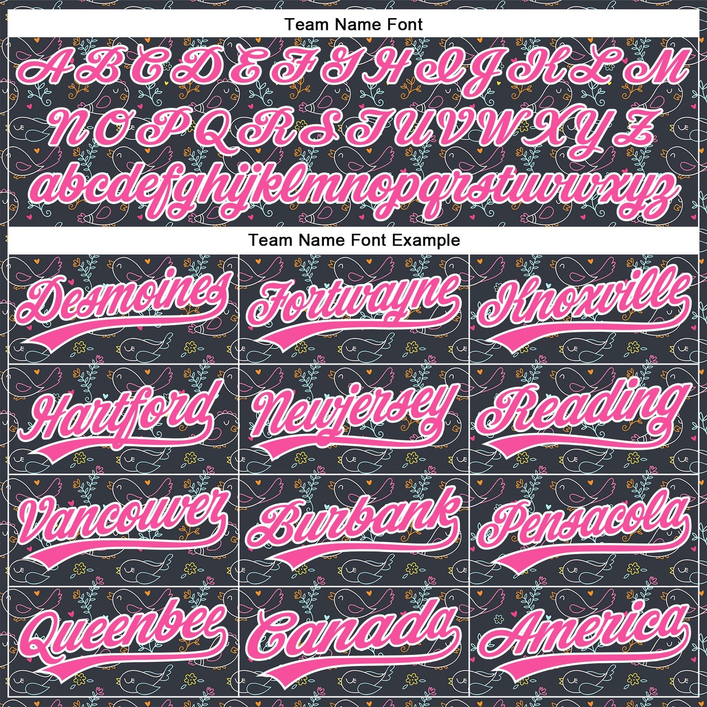 Custom Navy Pink-White 3D Pattern Design Animal Bird Authentic Baseball Jersey view 4