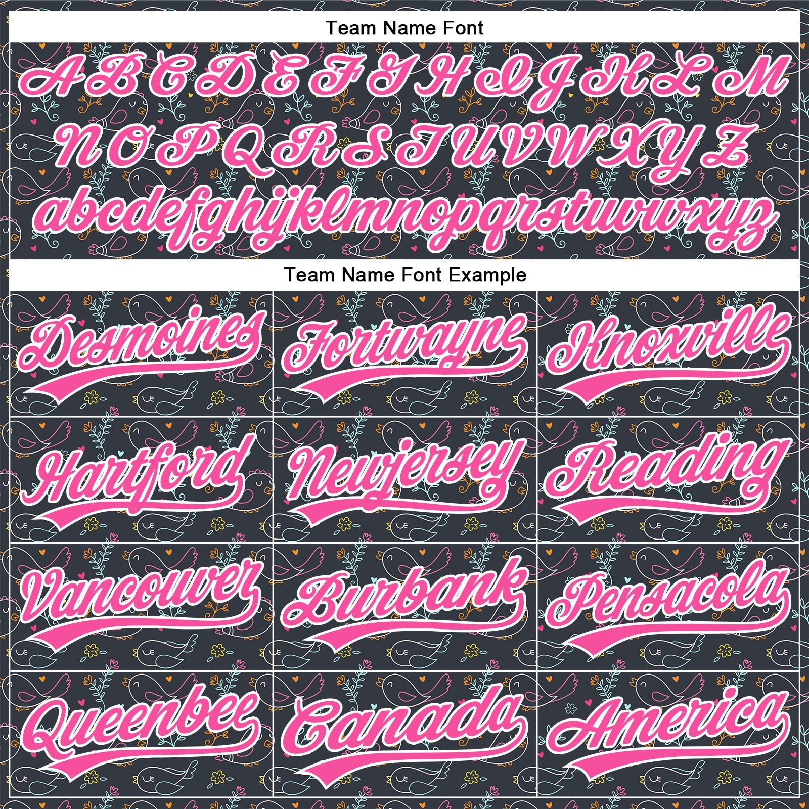 Custom Navy Pink-White 3D Pattern Design Animal Bird Authentic Baseball Jersey view 4