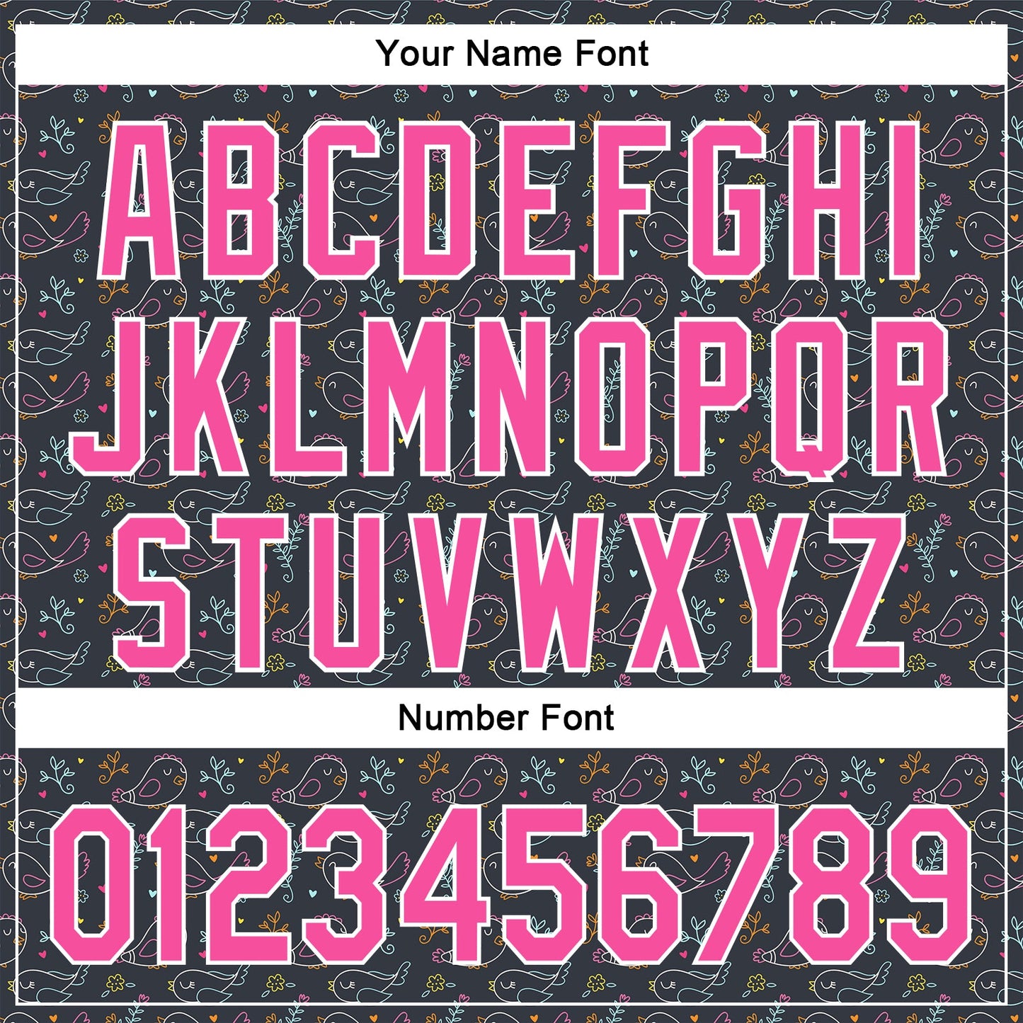 Custom Navy Pink-White 3D Pattern Design Animal Bird Authentic Baseball Jersey view 5