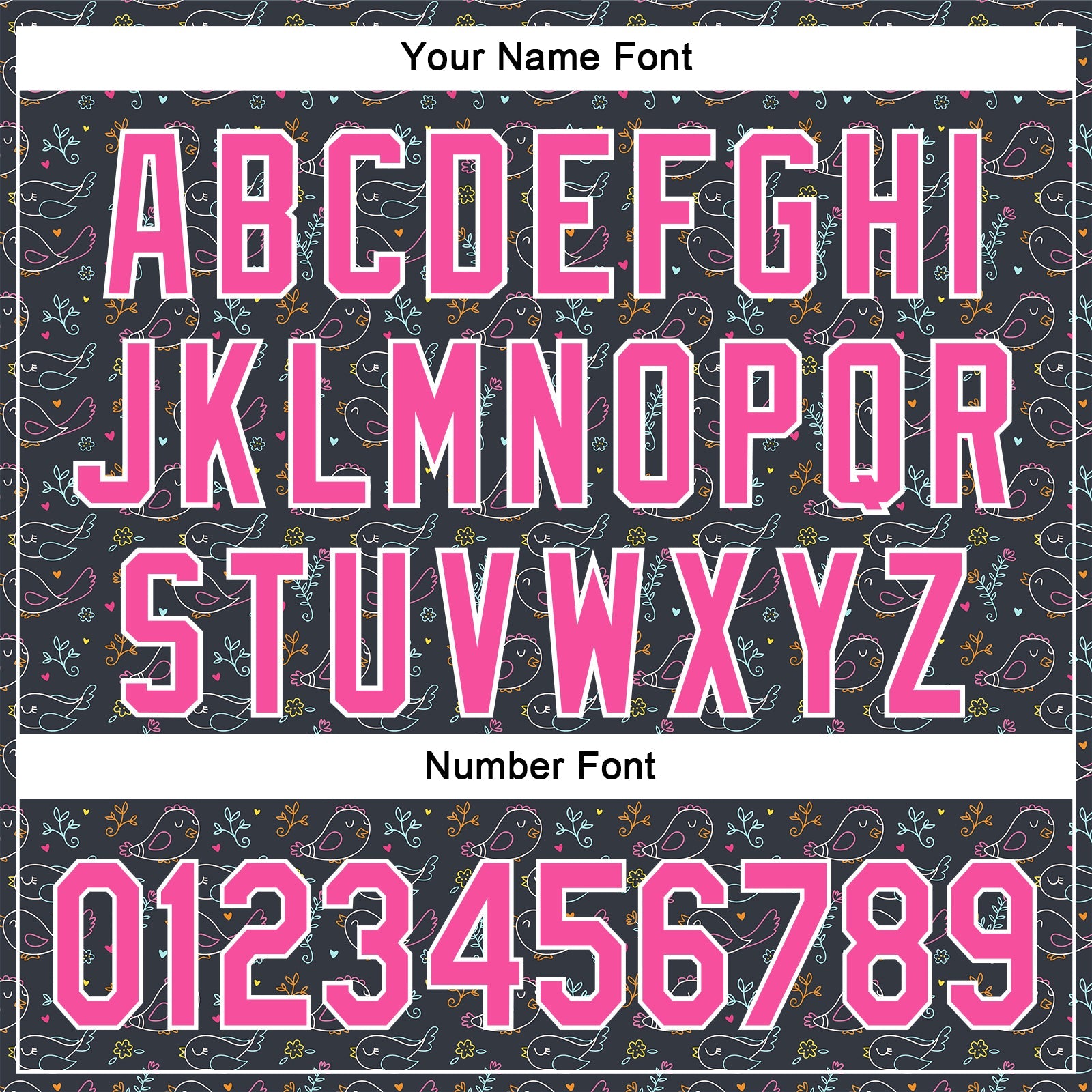 Custom Navy Pink-White 3D Pattern Design Animal Bird Authentic Baseball Jersey view 5