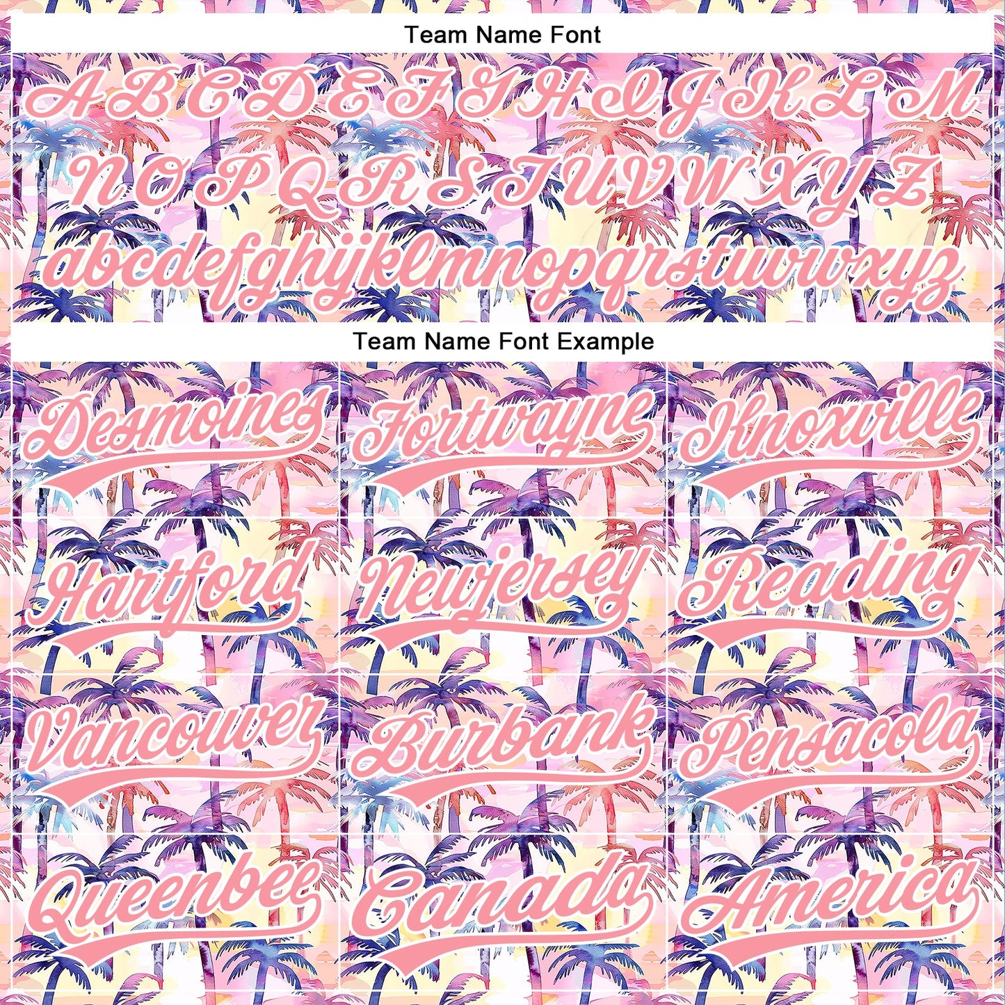 Custom Medium Pink White 3D Pattern Design Tropical Hawaii Palm Trees Authentic Baseball Jersey view 4